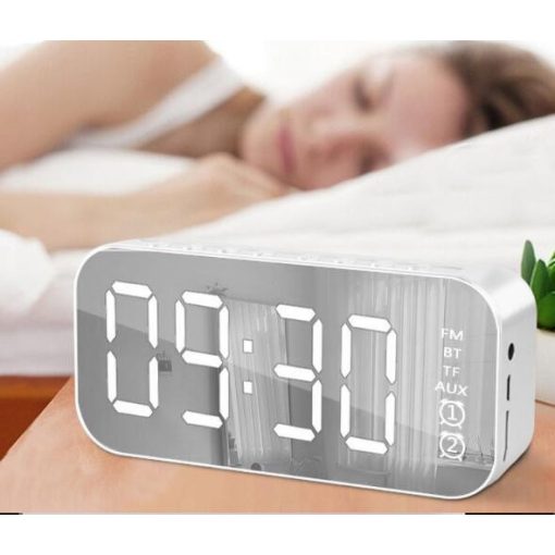 Bluetooth-os digitális ébresztőóra - fekete