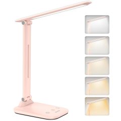   Bickon 5 az 1-ben LED asztali lámpa érintőgombbal és időzítővel, USB tápellátással