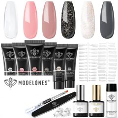 Modelones Körömépítő gél készlet – 6 színben