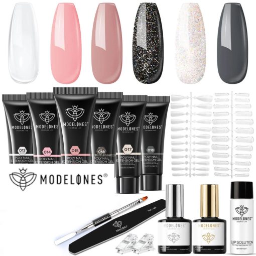 Modelones Körömépítő gél készlet – 6 színben