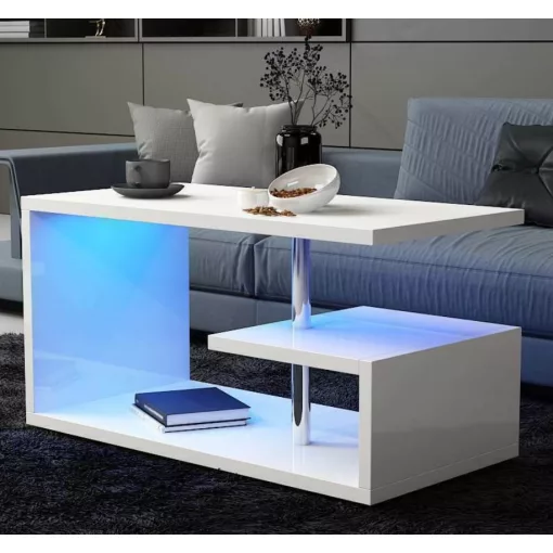 RGB 100 cm-es fehér dohányzóasztal