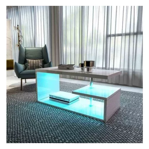 RGB 100 cm-es fehér dohányzóasztal