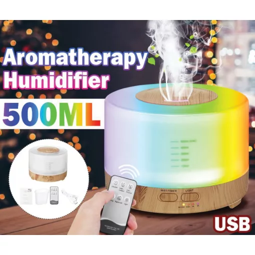 Aroma Diffuser színváltós párologtató távírányítóval