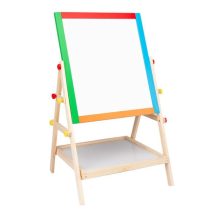 Állítható Magasságú Gyermek Rajztábla - Kétoldalú Mágneses Fa Tábla