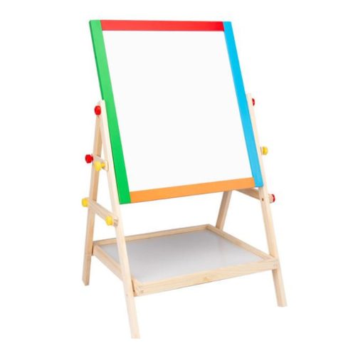 Állítható Magasságú Gyermek Rajztábla - Kétoldalú Mágneses Fa Tábla