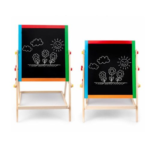 Állítható Magasságú Gyermek Rajztábla - Kétoldalú Mágneses Fa Tábla