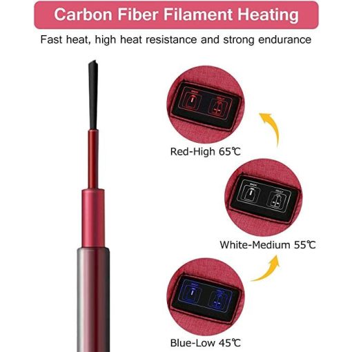 Amaz (Piros,Fekete) Magasnyakú füthető mellény Unisex EU/M