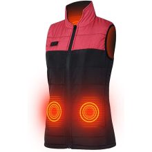 Amaz (Piros,Fekete) Magasnyakú füthető mellény Unisex EU/L