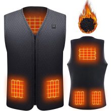 Amaz Lux Fekete unisex fűthető mellény EU/M