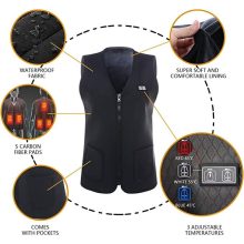 Amaz Lux Fekete unisex fűthető mellény EU/M