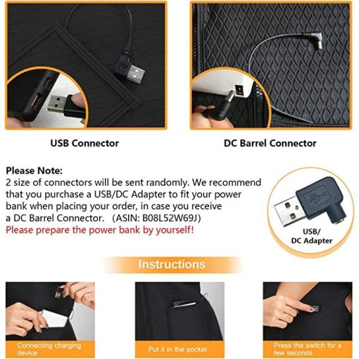 Amaz Lux Fekete unisex fűthető mellény EU/M