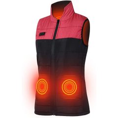   Amaz (Piros,Fekete) Magasnyakú füthető mellény Unisex EU/S