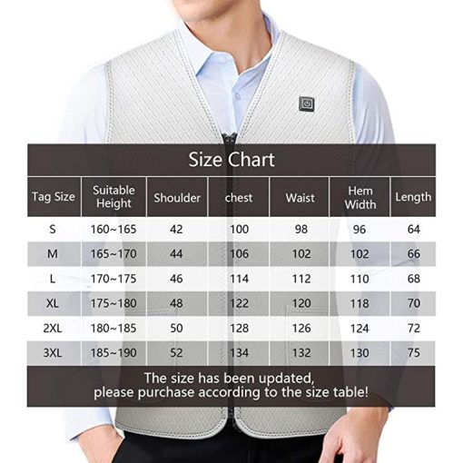 Amaz Lux fehér unisex fűthető mellény EU/XL