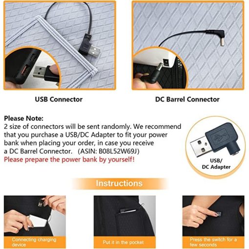 Amaz Lux fehér unisex fűthető mellény EU/XL