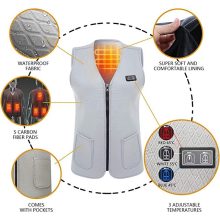 Amaz Lux fehér unisex fűthető mellény EU/XL