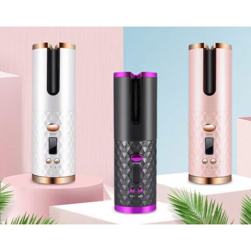 Vezeték nélküli kerámia hajcsavaró, automata,állítható hőmérséklet 150-200C