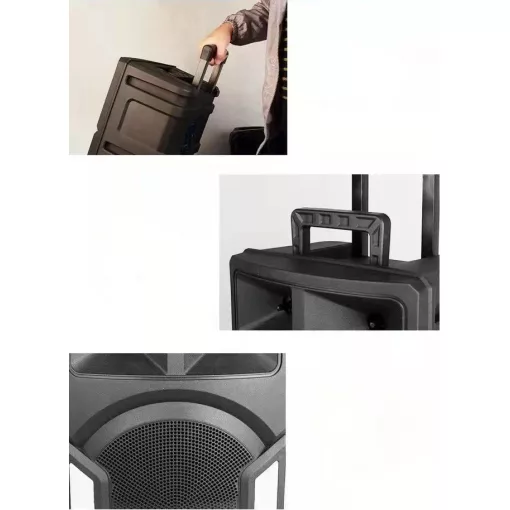 EchoeVibe neversleep 12 colos bluetooth-os gurulós parti hangszoró, mikrofonnal