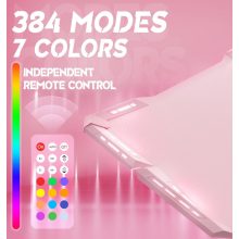 Dowinx RGB Gamer számítógépasztal, 160x60 cm, pink - Pohártartó, fejhallgató tartó, távirányító