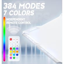 Dowinx RGB Gamer számítógépasztal, 120x60 cm, fehér - Pohártartó, fejhallgató tartó, távirányító