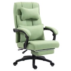   Dowinx Vezetői szék, zöld - Lábtartóval, állítható derék- és fejtámasszal