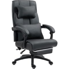   Dowinx Vezetői szék, fekete - Lábtartóval, állítható derék- és fejtámasszal