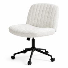 Dowinx széles ülőfelületű állítható forgószék, fehér