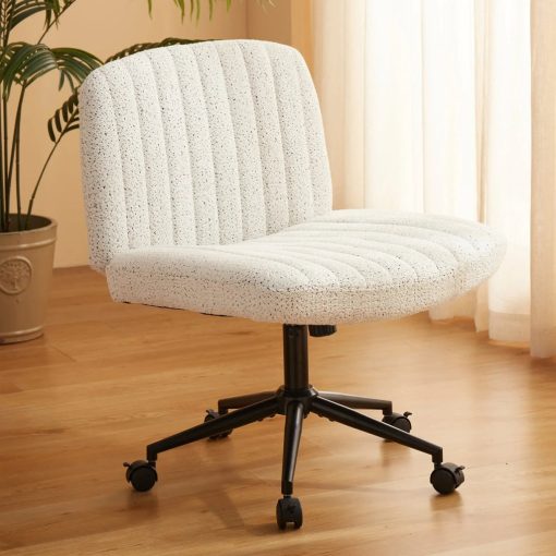 Dowinx széles ülőfelületű állítható forgószék, fehér