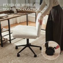 Dowinx széles ülőfelületű állítható forgószék, fehér