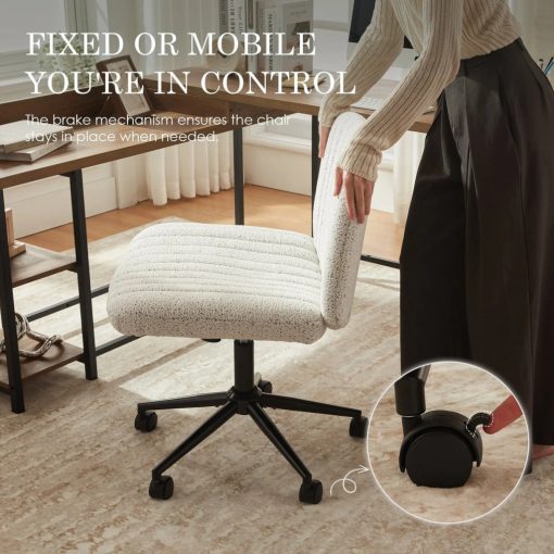 Dowinx széles ülőfelületű állítható forgószék, fehér