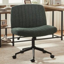 Dowinx széles ülőfelületű állítható forgószék, sötét zöld