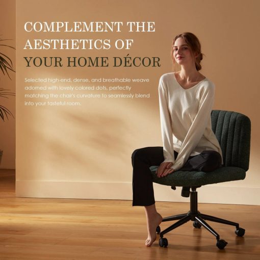 Dowinx széles ülőfelületű állítható forgószék, sötét zöld