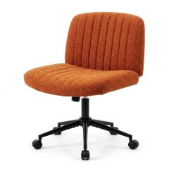   Dowinx széles ülőfelületű állítható forgószék, sárgás-barna