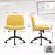   Dowinx széles ülőfelületű állítható forgószék, sárgás-barna
