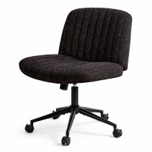 Dowinx széles ülőfelületű állítható forgószék, fekete