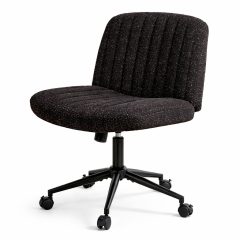   Dowinx széles ülőfelületű állítható forgószék, fekete