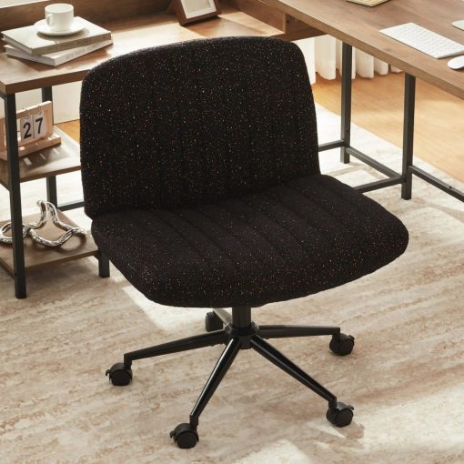 Dowinx széles ülőfelületű állítható forgószék, fekete