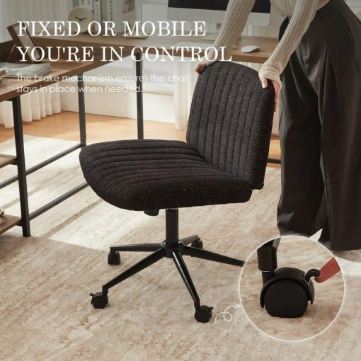 Dowinx széles ülőfelületű állítható forgószék, fekete