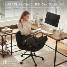 Dowinx széles ülőfelületű állítható forgószék, fekete