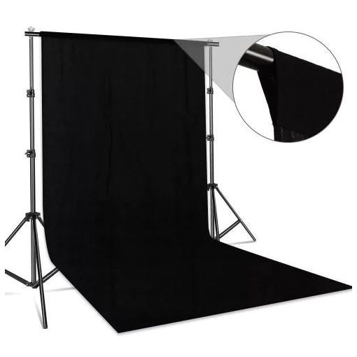 Hakutatz fekete studio háttér 3m*1,5m - A profi fényképek készítéséhez!