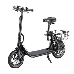 Elektromos Roller levehető üléssel, kosárral - Fekete