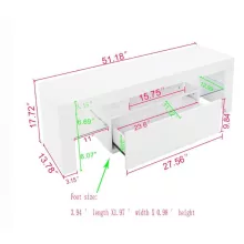 Homeland V1 tv tartó állvány - asztal beépített LED világítással