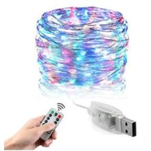 AlphaOne Usb ledesfényfüzér karácsonyi távirányítóval 10 méteres