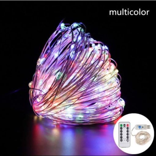 AlphaOne Usb ledesfényfüzér karácsonyi távirányítóval 10 méteres