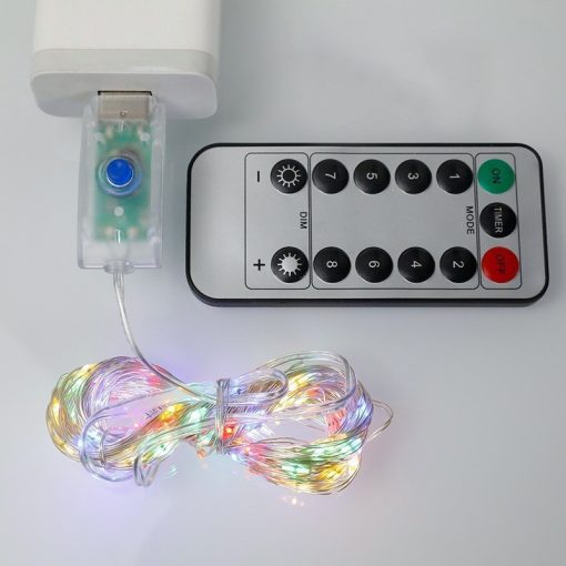 AlphaOne Usb ledesfényfüzér karácsonyi távirányítóval 10 méteres