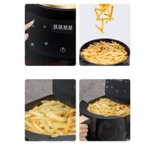 NewLine S Lux légkeveréses sütő (6L) 2400W fekete - Rántott ételek olaj nélkül!