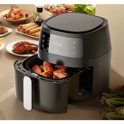 8 Literes, Extra Nagy AirFryer, légkeveréses sütő - Süss Te is egészségesen!