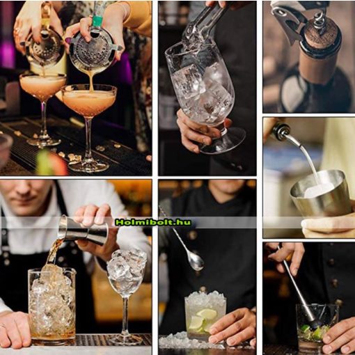 Bambo 700ml-es Bartender készlet, bambusz tartóval