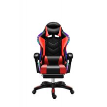 Likeregal 920 LED gamer szék lábtartóval piros masszázs funkcióval