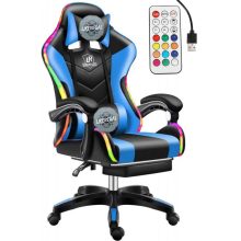 Likeregal 920 LED gamer szék lábtartóval kék