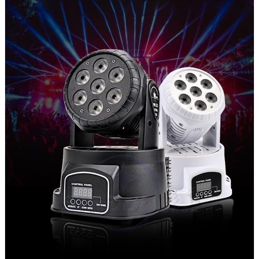 7 LED-es mozgó színpadfény 10W MH12008